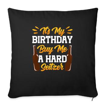 Crawled Pub Crawl Alcohol Drinking - Sofa pillowcase 17,3'' x 17,3'' (45 x 45 cm) - black - Front
