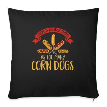 Corn Dog Corndog - Sofa pillowcase 17,3'' x 17,3'' (45 x 45 cm) - black - Front