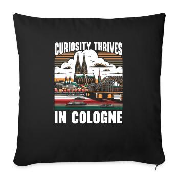Cologne Allemagne Voyage Vacances J’aime Cologne - Housse de coussin décorative 45 x 45 cm - noir - Devant