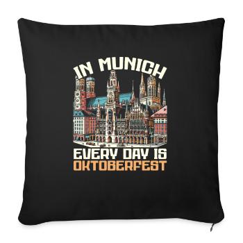 Munich Germany Travel Vacation I Love Munich - Sofa pillowcase 17,3'' x 17,3'' (45 x 45 cm) - black - Front