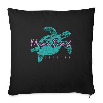 Miami Beach Florida USA Retro Vintage - Sofakissenbezug 45 x 45 cm - Schwarz - Vorne