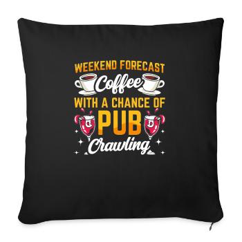 Crawled Pub Crawl Alcohol Drinking - Sofa pillowcase 17,3'' x 17,3'' (45 x 45 cm) - black - Front