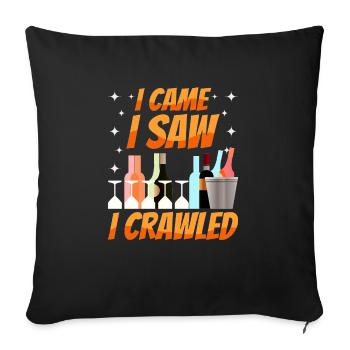 Crawled Pub Crawl Alcohol Drinking - Sofakissenbezug 45 x 45 cm - Schwarz - Vorne
