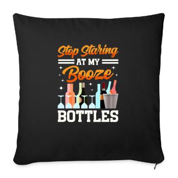 Crawled Pub Crawl Alcohol Drinking - Sofa pillowcase 17,3'' x 17,3'' (45 x 45 cm) - black - Front