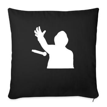 Poet Spoken Word Stand-Up Comedian - Sofa pillowcase 17,3'' x 17,3'' (45 x 45 cm) - black - Front