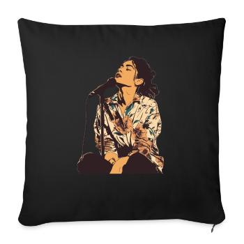 Poet Spoken Word Stand-Up Comedian - Sofa pillowcase 17,3'' x 17,3'' (45 x 45 cm) - black - Front