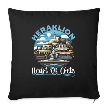 Heraklion Griechenland Reisen Urlaub Griechisches Erbe - Sofakissenbezug 45 x 45 cm - Schwarz - Vorne