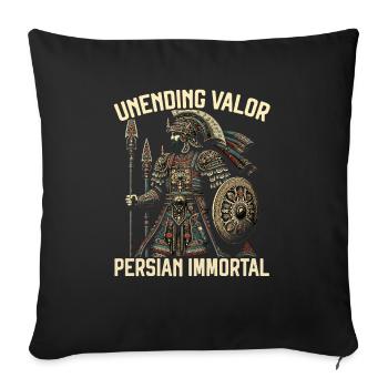 Persian Immortal Achaemenid Empire Persian Warrior - Sofa pillowcase 17,3'' x 17,3'' (45 x 45 cm) - black - Front