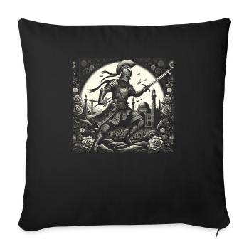 Persian Immortal Achaemenid Empire Persian Warrior - Sofa pillowcase 17,3'' x 17,3'' (45 x 45 cm) - black - Front