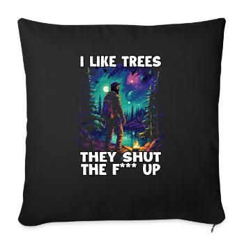 T amusant pour les fans de randonnée et motif de - Housse de coussin décorative 45 x 45 cm - noir - Devant