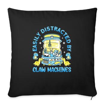 Claw Game Funny Claw Machine - Sofa pillowcase 17,3'' x 17,3'' (45 x 45 cm) - black - Front