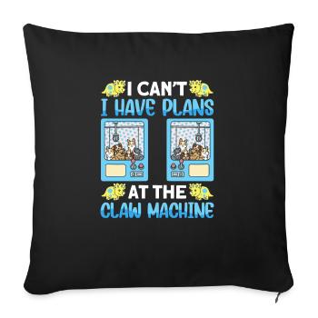Claw Game Funny Claw Machine - Sofa pillowcase 17,3'' x 17,3'' (45 x 45 cm) - black - Front