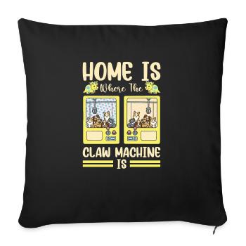 Claw Game Funny Claw Machine - Sofa pillowcase 17,3'' x 17,3'' (45 x 45 cm) - black - Front