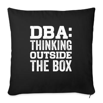 Administration des affaires Bureau de l’administration des affaires - Housse de coussin décorative 45 x 45 cm - noir - Devant