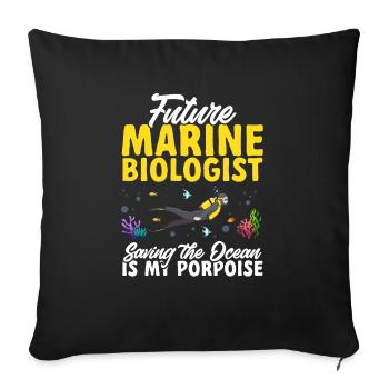 Marine Biology Ocean Marine Biologist - Sofa pillowcase 17,3'' x 17,3'' (45 x 45 cm) - black - Front