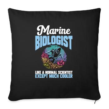 Marine Biology Ocean Marine Biologist - Sofa pillowcase 17,3'' x 17,3'' (45 x 45 cm) - black - Front