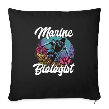 Marine Biology Ocean Marine Biologist - Sofa pillowcase 17,3'' x 17,3'' (45 x 45 cm) - black - Front
