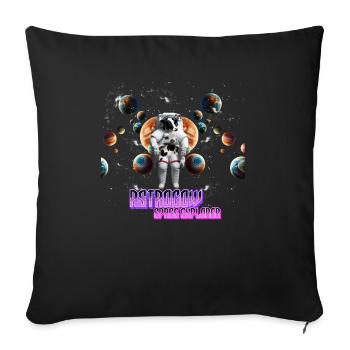 Astro Cow Cosmic style with our Astro Cow Shirt - Sofakissenbezug 45 x 45 cm - Schwarz - Vorne