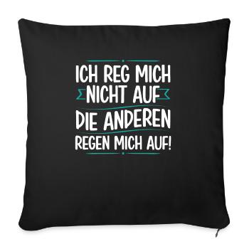 Je ne m’énerve pas, les autres m’énervent - Housse de coussin décorative 45 x 45 cm - noir - Devant