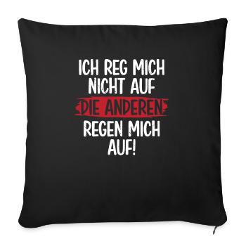 Je ne m’énerve pas, les autres m’énervent - Housse de coussin décorative 45 x 45 cm - noir - Devant