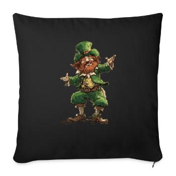 Festival de danse irlandaise Feis Shamrock - Housse de coussin décorative 45 x 45 cm - noir - Devant