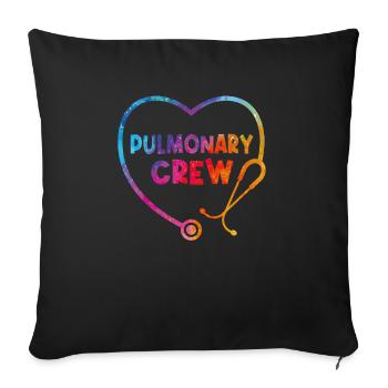 Équipe de pneumologie - Santé respiratoire - Housse de coussin décorative 45 x 45 cm - noir - Devant