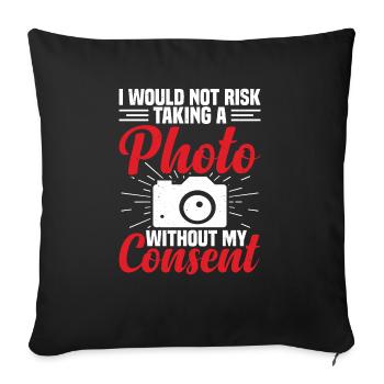 Content Creators & Social Media Influencers - Sofa pillowcase 17,3'' x 17,3'' (45 x 45 cm) - black - Front