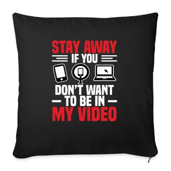 Créateurs de contenu et influenceurs sur les réseaux sociaux - Housse de coussin décorative 45 x 45 cm - noir - Devant