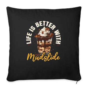 Mudslide Lover Cocktail Drink Food Lover Alcoholic - Sofa pillowcase 17,3'' x 17,3'' (45 x 45 cm) - black - Front