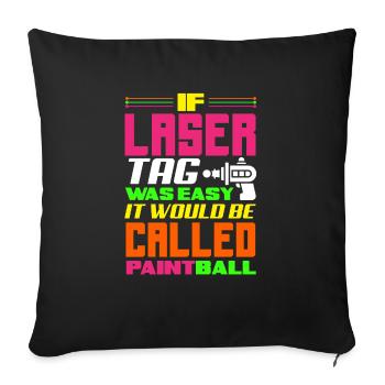 Indoor-laser-tag-party-outfit lasertag - Sofakissenbezug 45 x 45 cm - Schwarz - Vorne