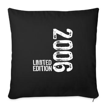 Geburtstag 18. 2006 Limitierte Auflage Halbton - Sofakissenbezug 45 x 45 cm - Schwarz - Vorne