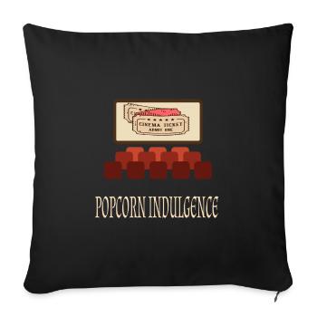 Cinéma Cinéphile Rétro Vintage Classique Cinéma TV - Housse de coussin décorative 45 x 45 cm - noir - Devant