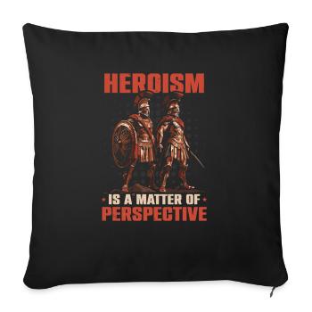 Guerre de Troie Guerrier Grèce antique Mythologie grecque - Housse de coussin décorative 45 x 45 cm - noir - Devant