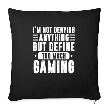Jeux vidéo drôles Conception de jeux Adulte Gamer Jeux - Housse de coussin décorative 45 x 45 cm - noir - Devant