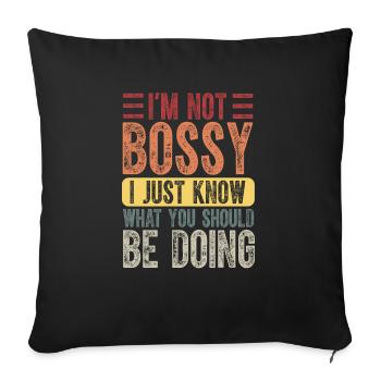 Je ne suis pas autoritaire, je sais juste ce que vous devriez faire - Housse de coussin décorative 45 x 45 cm - noir - Devant