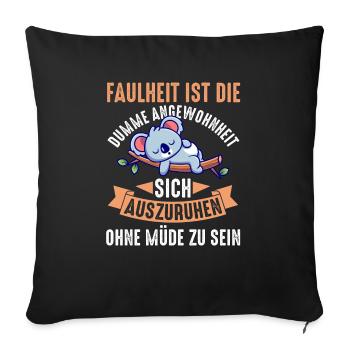 Koala Morning Grouch Laziness Chilling Lazy Long Sleeper - Sofa pillowcase 17,3'' x 17,3'' (45 x 45 cm) - black - Front