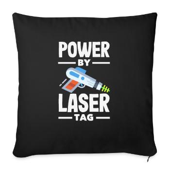 Indoor-laser-tag-party-outfit lasertag - Sofakissenbezug 45 x 45 cm - Schwarz - Vorne