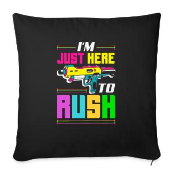 Laser tag d’intérieur tenue de fête laser tag - Housse de coussin décorative 45 x 45 cm - noir - Devant