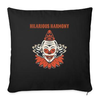 Circus Clown Funny Scary Creep Jester Spooky Joker - Sofakissenbezug 45 x 45 cm - Schwarz - Vorne