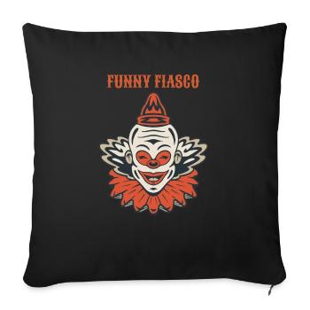 Circus Clown Funny Scary Creep Jester Spooky Joker - Sofakissenbezug 45 x 45 cm - Schwarz - Vorne