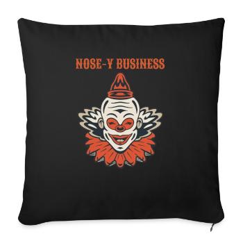 Circus Clown Funny Scary Creep Jester Spooky Joker - Sofakissenbezug 45 x 45 cm - Schwarz - Vorne