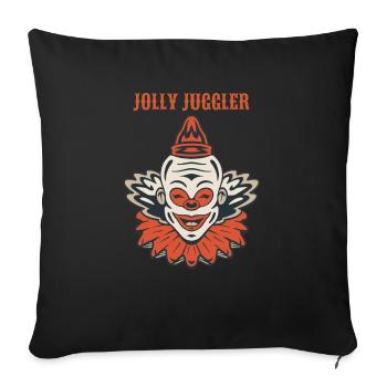 Circus Clown Funny Scary Creep Jester Spooky Joker - Sofakissenbezug 45 x 45 cm - Schwarz - Vorne