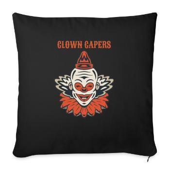 Circus Clown Funny Scary Creep Jester Spooky Joker - Sofakissenbezug 45 x 45 cm - Schwarz - Vorne