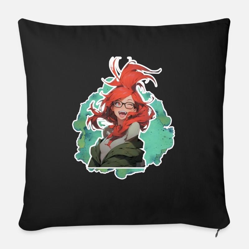 Madame Soline YouplaBoom - Housse de coussin décorative 45 x 45 cm - noir