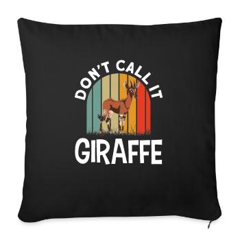 Funny zookeeper okapi lover - Sofa pillowcase 17,3'' x 17,3'' (45 x 45 cm) - black - Front