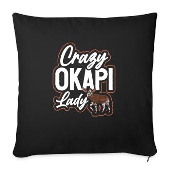 Lustiger Tierpfleger Okapi-liebhaber - Sofakissenbezug 45 x 45 cm - Schwarz - Vorne