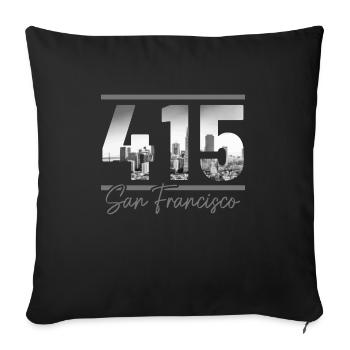 San Francisco California Souvenir - Sofa pillowcase 17,3'' x 17,3'' (45 x 45 cm) - black - Front