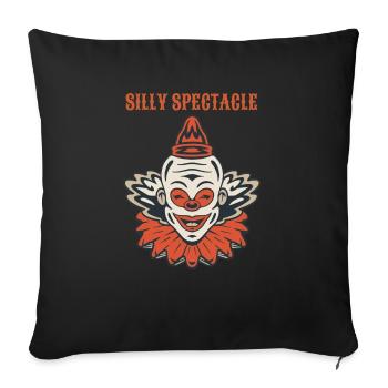 Circus Clown Funny Scary Creep Jester Spooky Joker - Sofakissenbezug 45 x 45 cm - Schwarz - Vorne