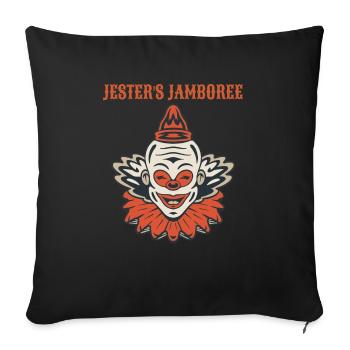 Circus Clown Funny Scary Creep Jester Spooky Joker - Sofakissenbezug 45 x 45 cm - Schwarz - Vorne