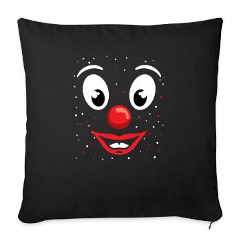 Clown Karneval - Sofakissenbezug 45 x 45 cm - Schwarz - Vorne